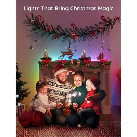 65.6ft RGBIC LED Strip Lights,Color Changing LEDStrips,App Control via Bluetooth - Picture 4 of 6